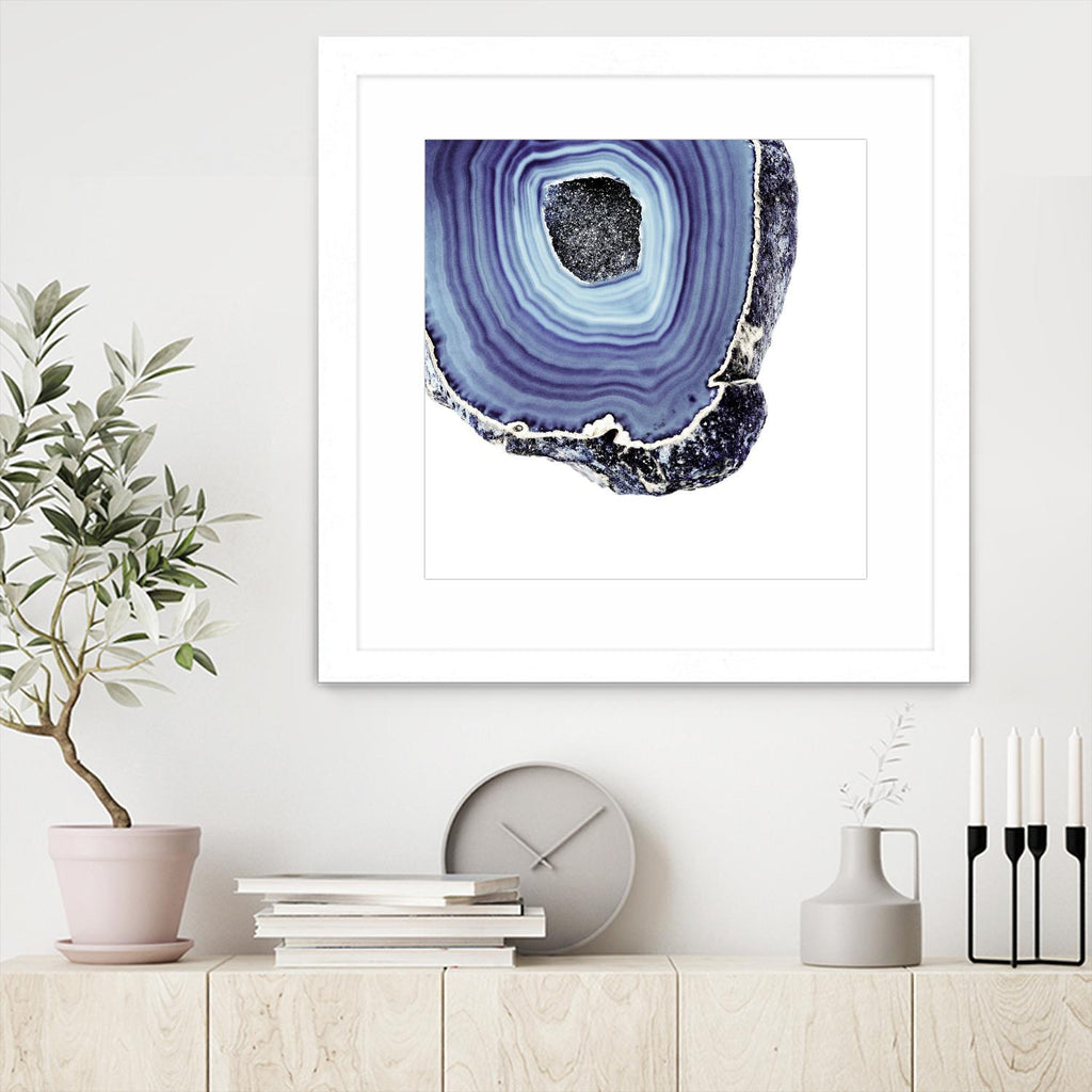 Indigo Agate C by THE Studio on GIANT ART - white abstract