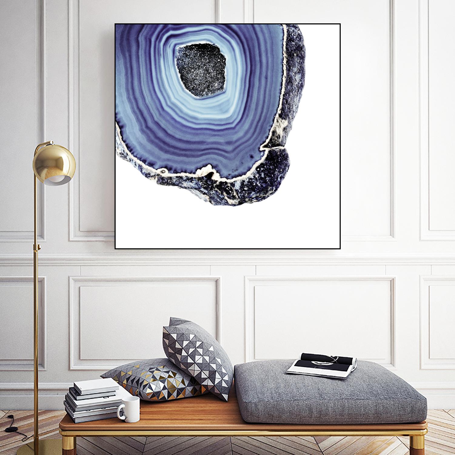 Indigo Agate C by THE Studio on GIANT ART - white abstract