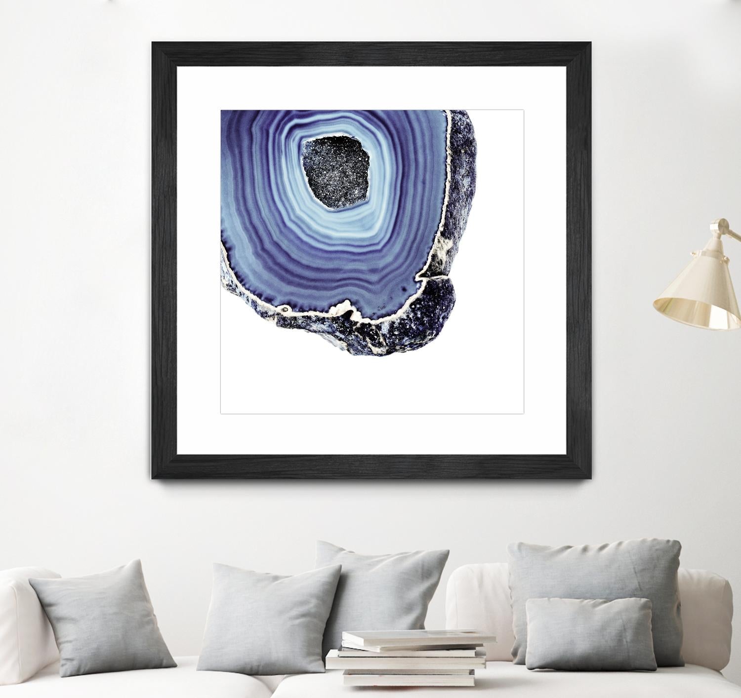 Indigo Agate C by THE Studio on GIANT ART - white abstract