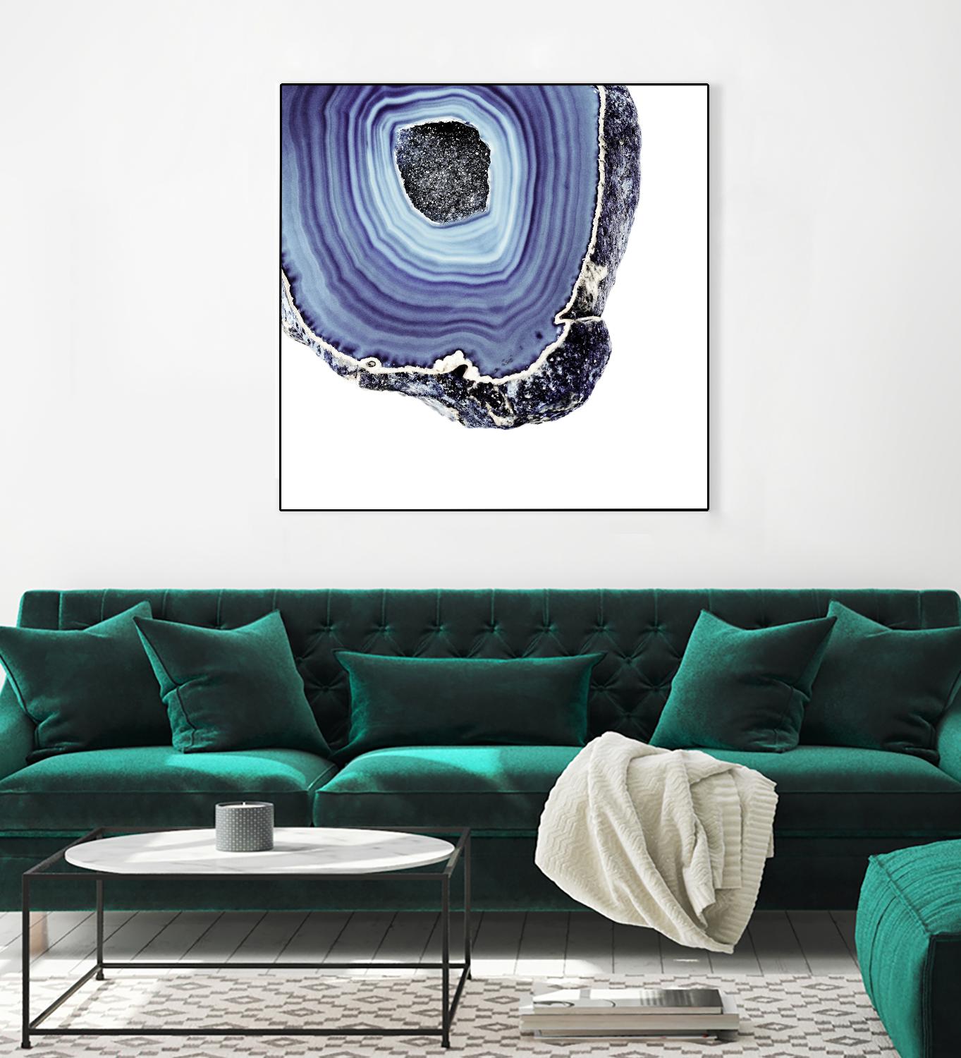 Indigo Agate C by THE Studio on GIANT ART - white abstract