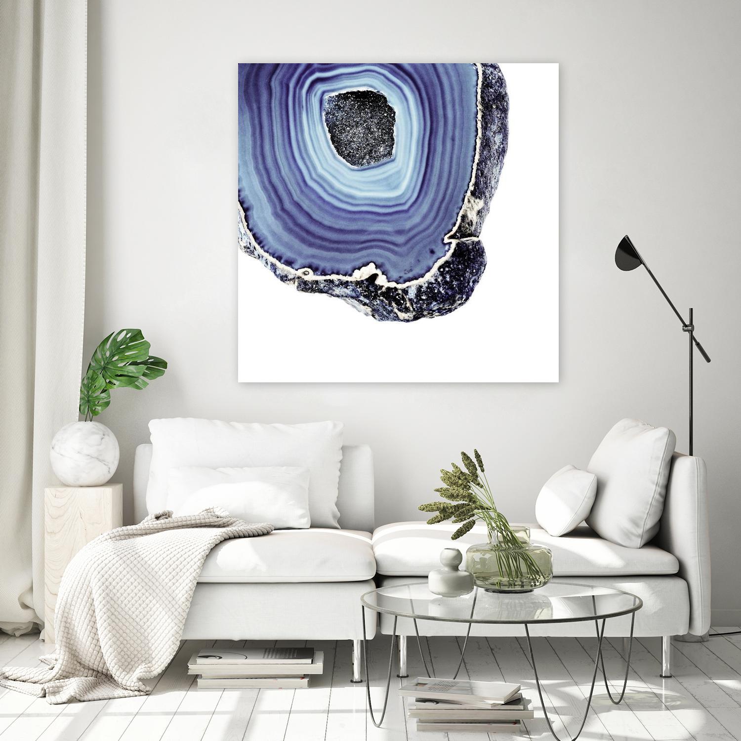 Indigo Agate C by THE Studio on GIANT ART - white abstract