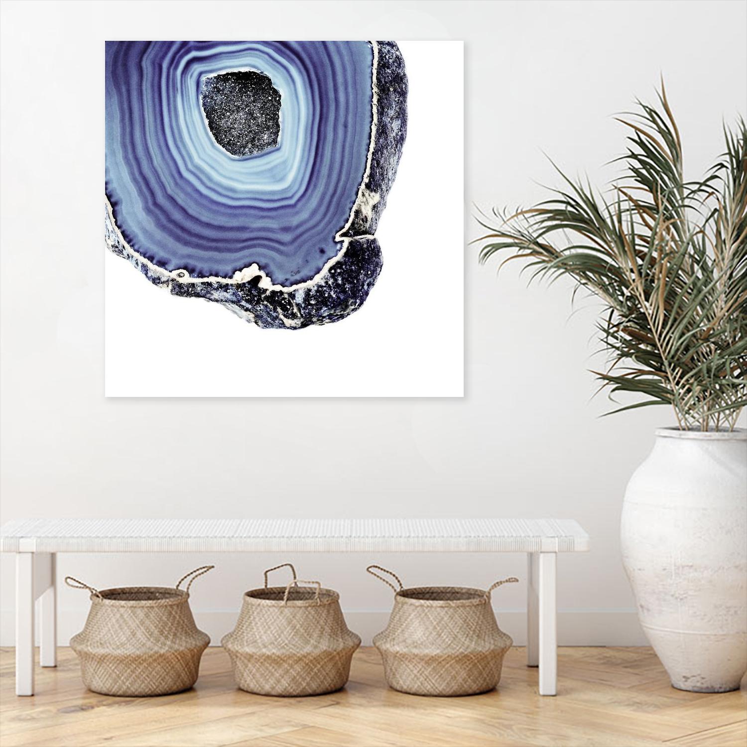 Indigo Agate C by THE Studio on GIANT ART - white abstract
