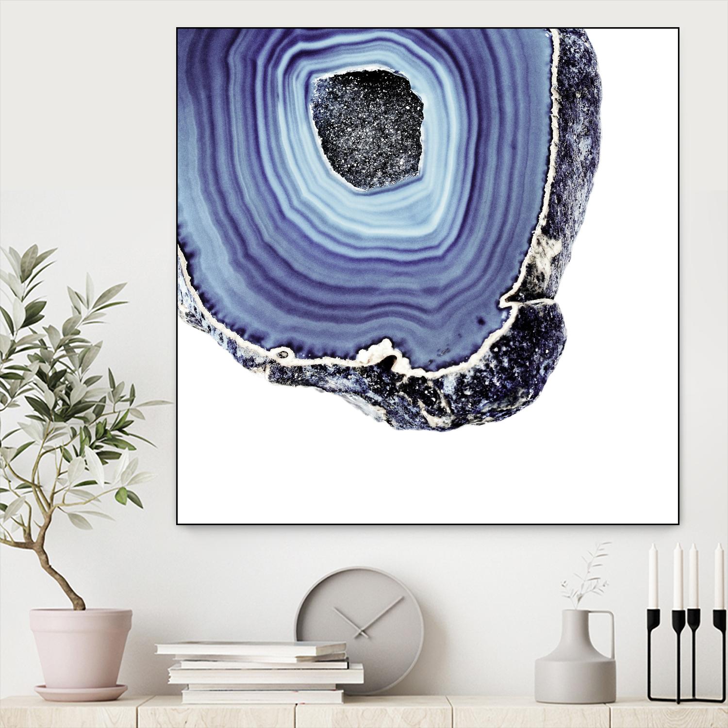 Indigo Agate C by THE Studio on GIANT ART - white abstract