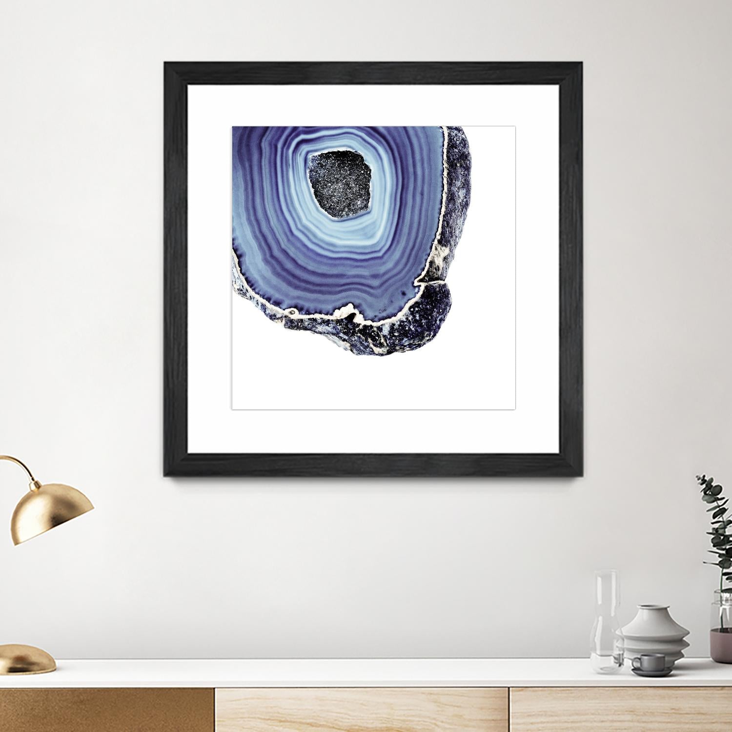 Indigo Agate C by THE Studio on GIANT ART - white abstract