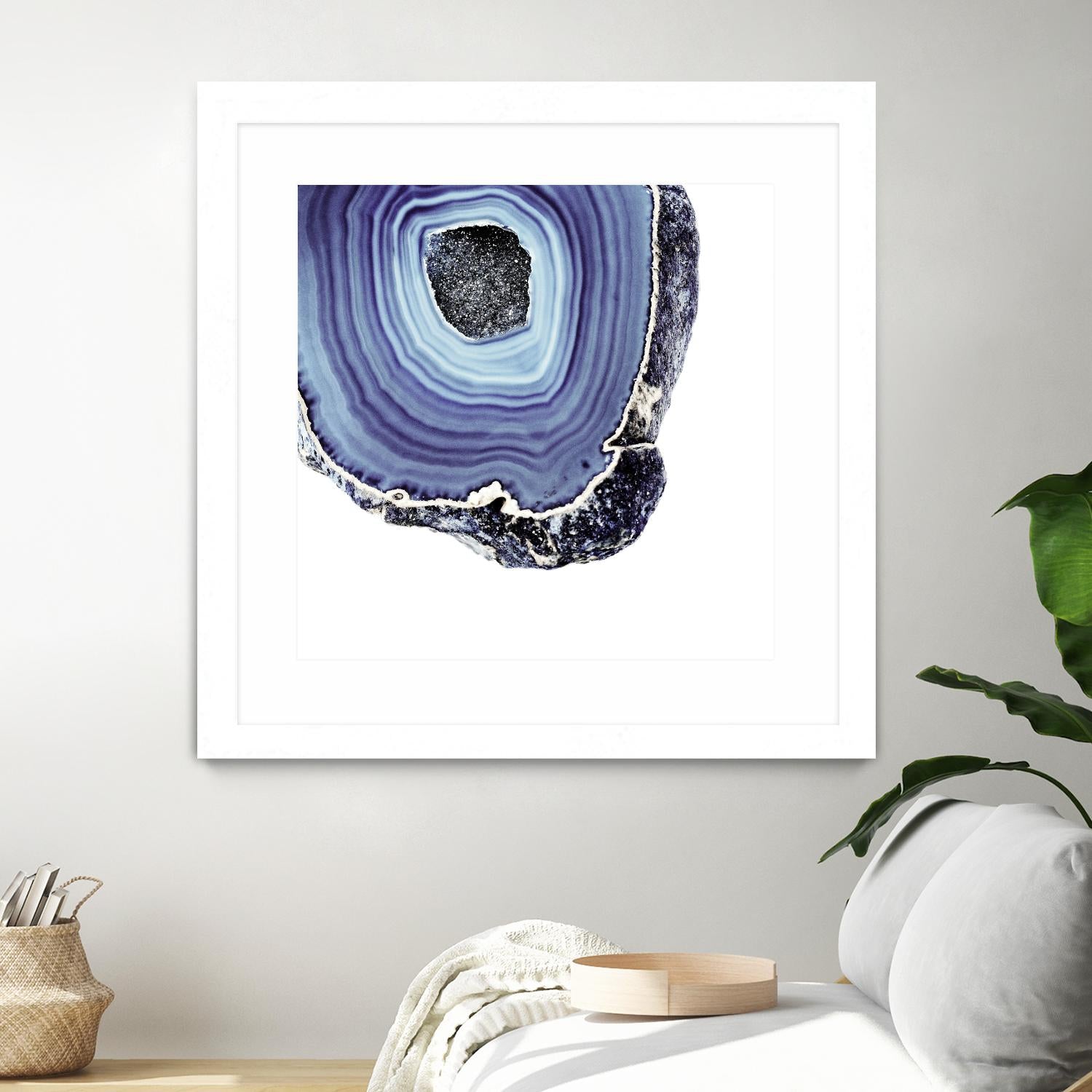 Indigo Agate C by THE Studio on GIANT ART - white abstract