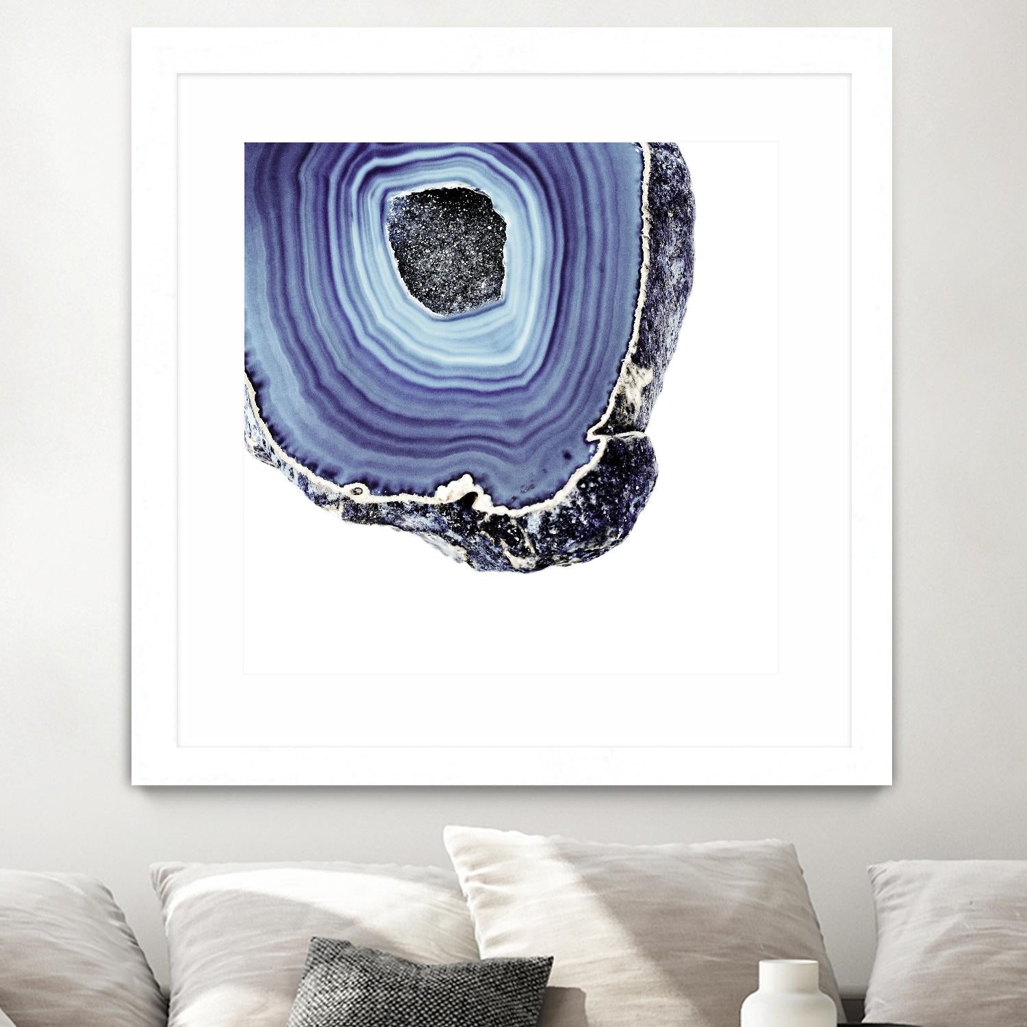 Indigo Agate C by THE Studio on GIANT ART - white abstract