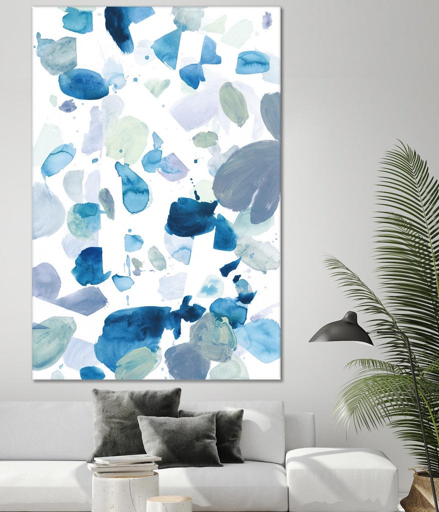 Butterfly Dance in Blue B by Allyson Fukushima on GIANT ART - white abstract