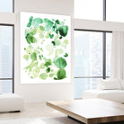 Butterfly Dance in Green C by Allyson Fukushima on GIANT ART - white abstract