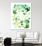 Butterfly Dance in Green C by Allyson Fukushima on GIANT ART - white abstract