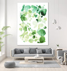 Butterfly Dance in Green C by Allyson Fukushima on GIANT ART - white abstract
