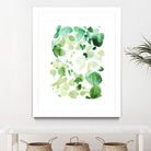 Butterfly Dance in Green C by Allyson Fukushima on GIANT ART - white abstract