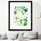 Butterfly Dance in Green C by Allyson Fukushima on GIANT ART - white abstract