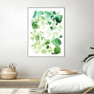 Butterfly Dance in Green C by Allyson Fukushima on GIANT ART - white abstract