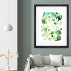 Butterfly Dance in Green C by Allyson Fukushima on GIANT ART - white abstract