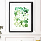 Butterfly Dance in Green C by Allyson Fukushima on GIANT ART - white abstract