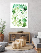 Butterfly Dance in Green C by Allyson Fukushima on GIANT ART - white abstract