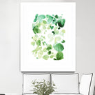 Butterfly Dance in Green C by Allyson Fukushima on GIANT ART - white abstract