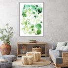 Butterfly Dance in Green C by Allyson Fukushima on GIANT ART - white abstract