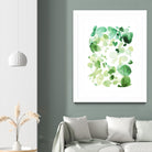 Butterfly Dance in Green C by Allyson Fukushima on GIANT ART - white abstract
