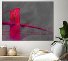 Brooklyn Bridge by THE Studio on GIANT ART - pink city scene