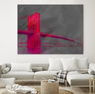 Brooklyn Bridge by THE Studio on GIANT ART - pink city scene