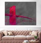 Brooklyn Bridge by THE Studio on GIANT ART - pink city scene