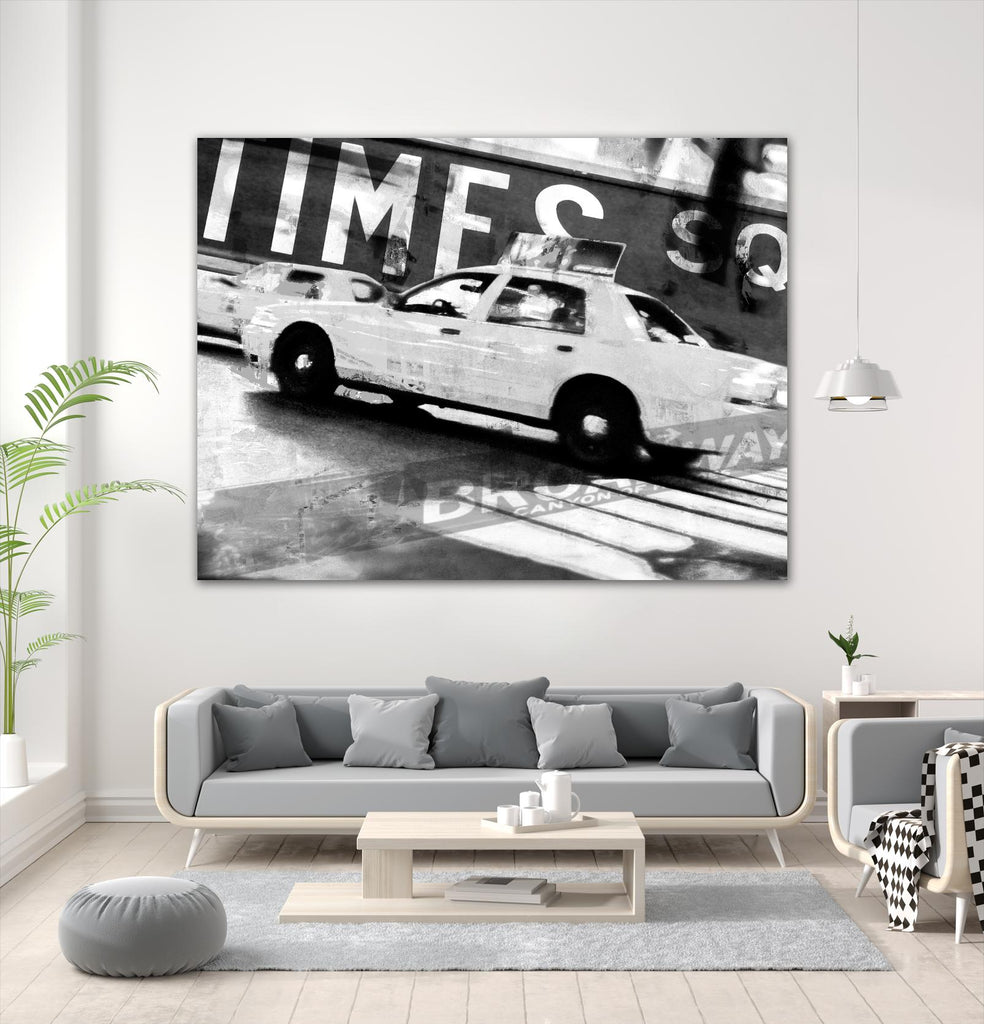 Times Square Taxi 2 by GI ArtLab on GIANT ART - black city scene