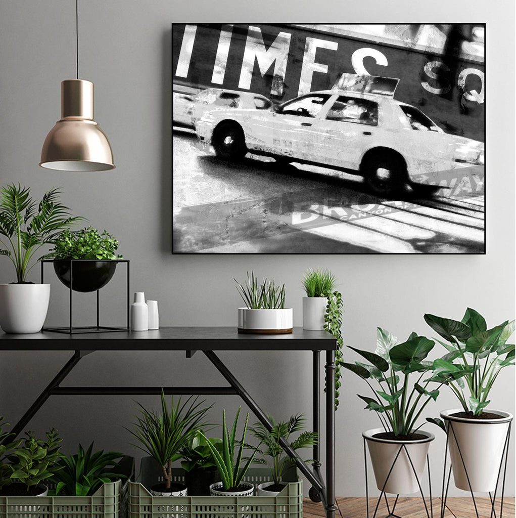 Times Square Taxi 2 by GI ArtLab on GIANT ART - black city scene