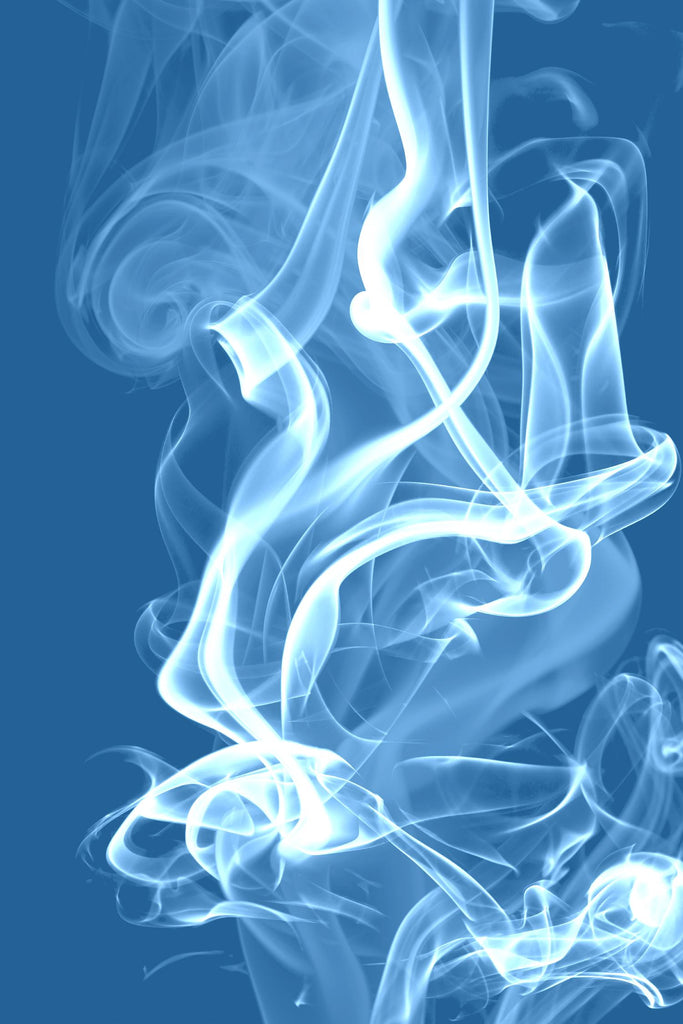 Cyan Smoke by GI ArtLab on GIANT ART - white abstract