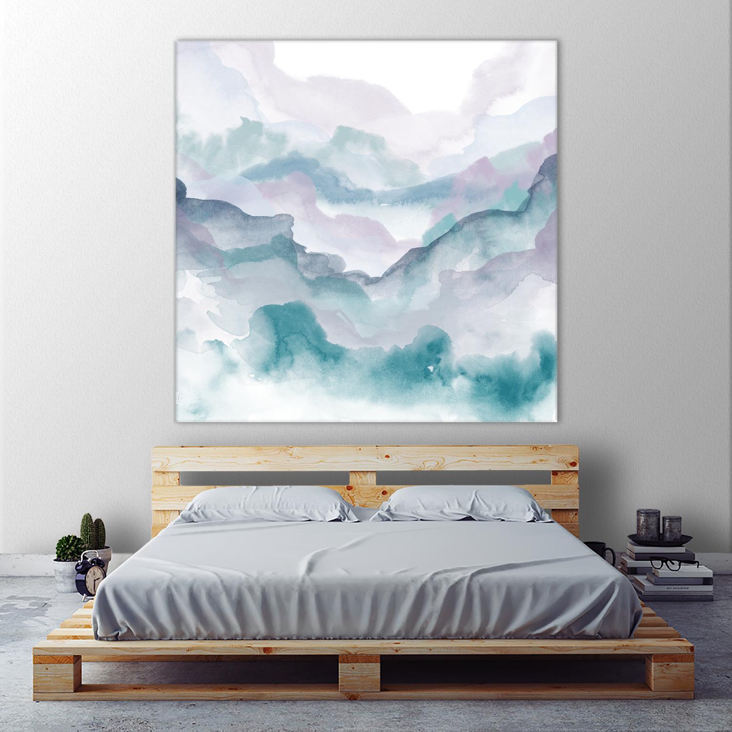 Layers of Spring D by THE Studio on GIANT ART - turquoise abstract