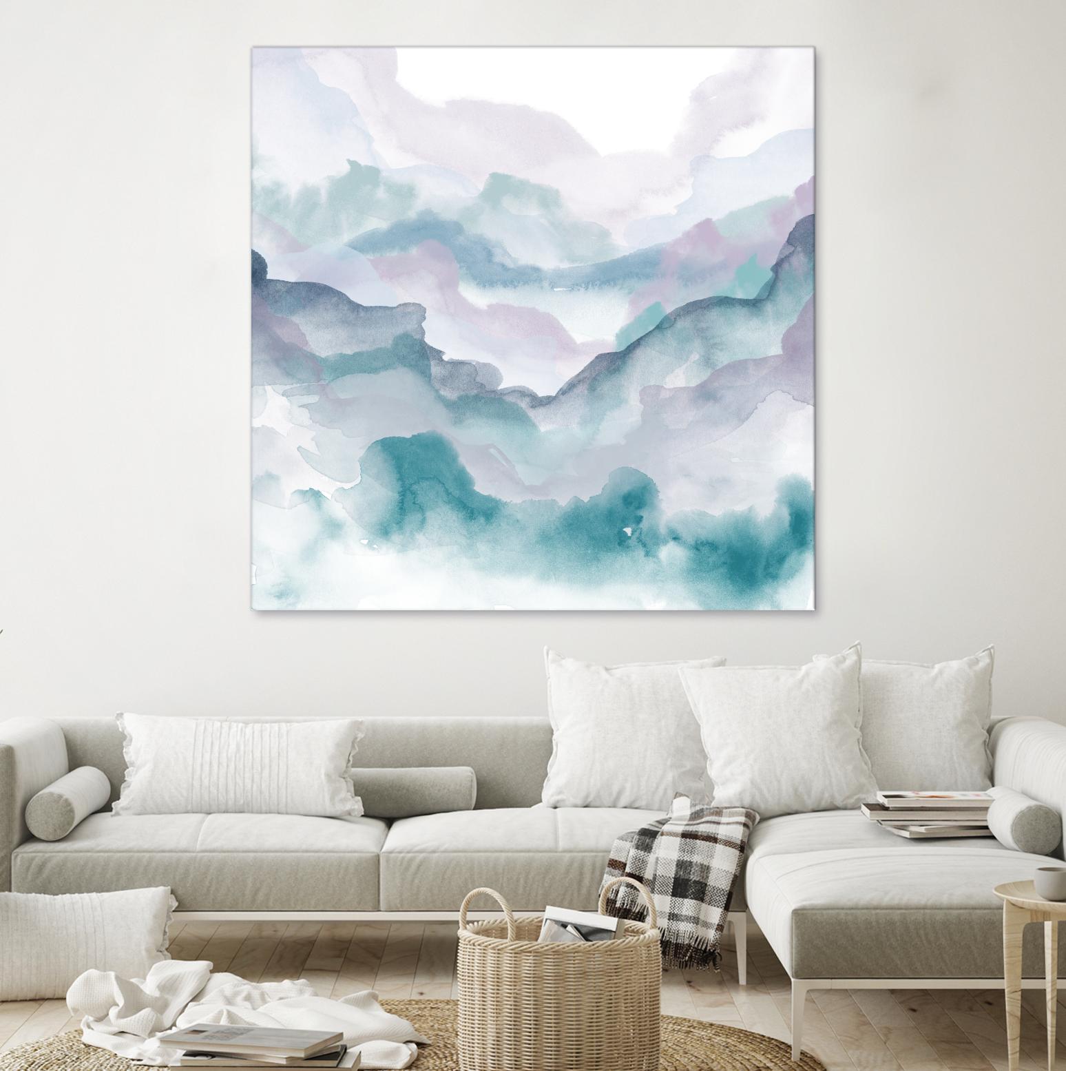Layers of Spring D by THE Studio on GIANT ART - turquoise abstract