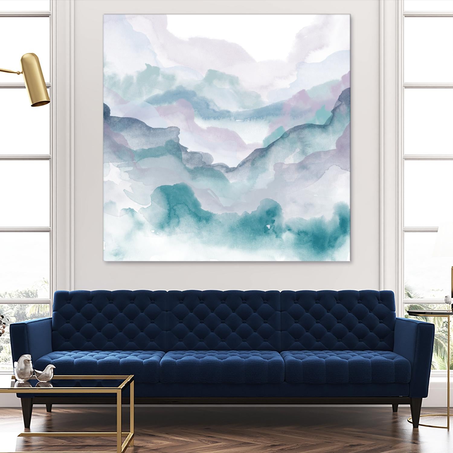 Layers of Spring D by THE Studio on GIANT ART - turquoise abstract