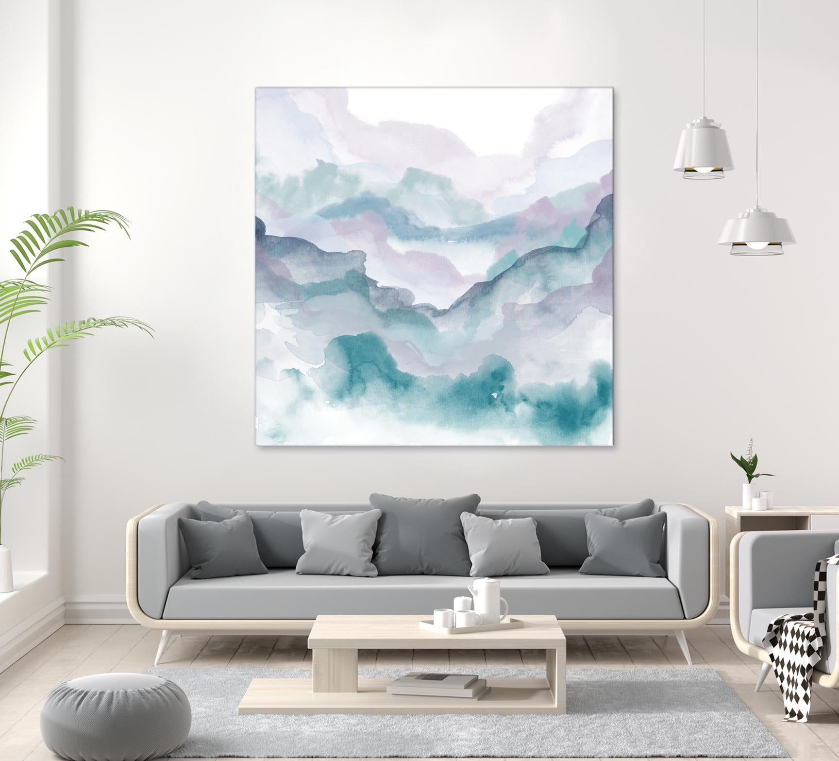Layers of Spring D by THE Studio on GIANT ART - turquoise abstract