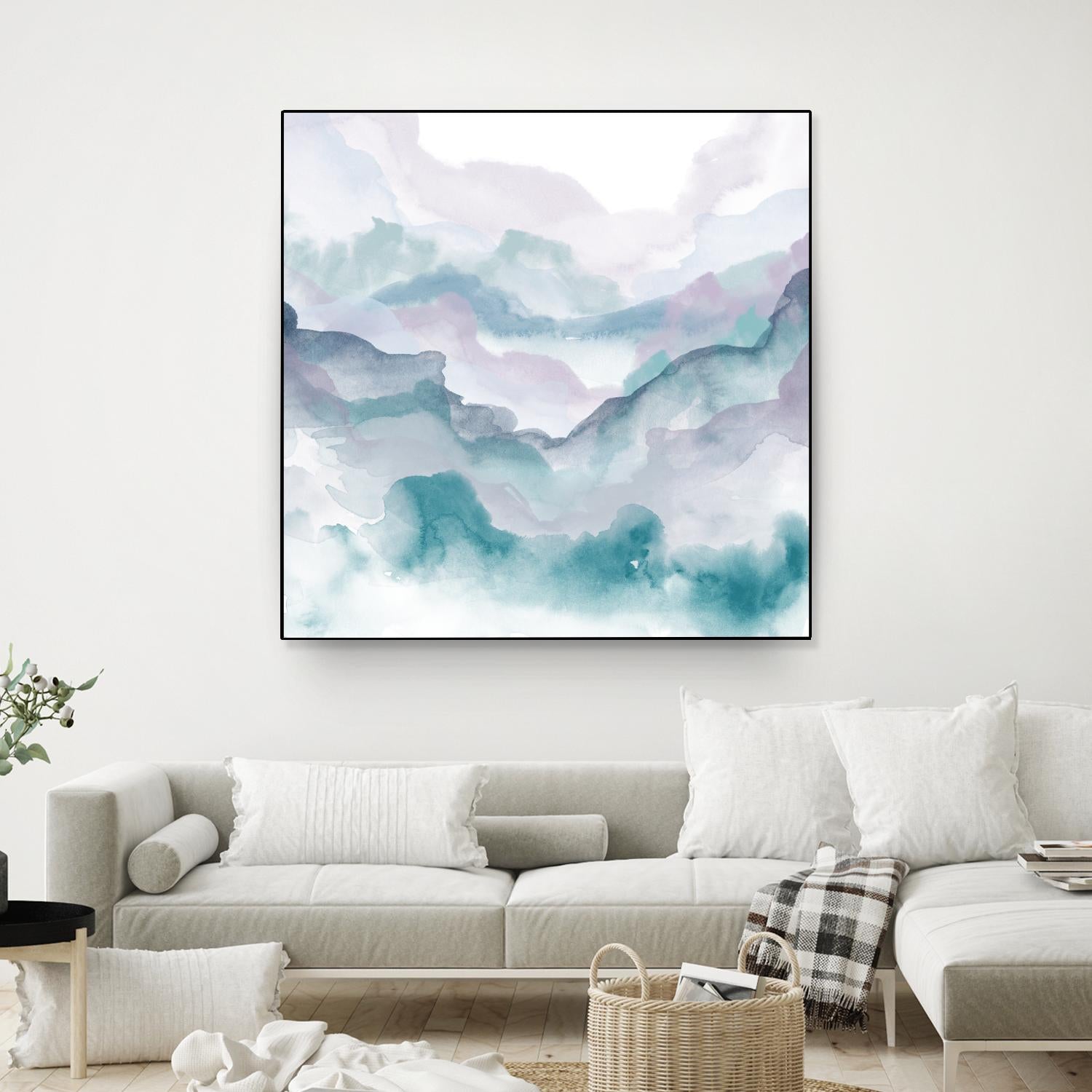 Layers of Spring D by THE Studio on GIANT ART - turquoise abstract