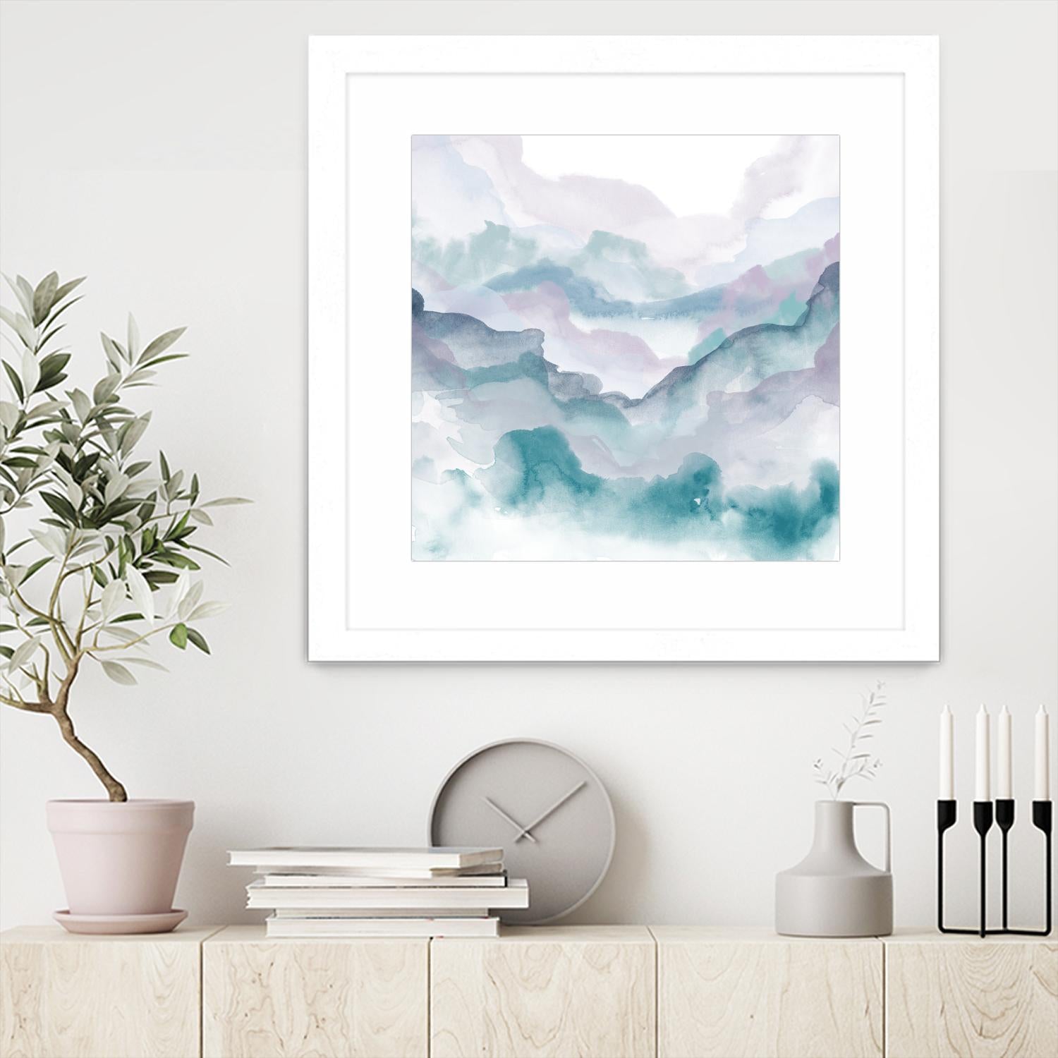Layers of Spring D by THE Studio on GIANT ART - turquoise abstract