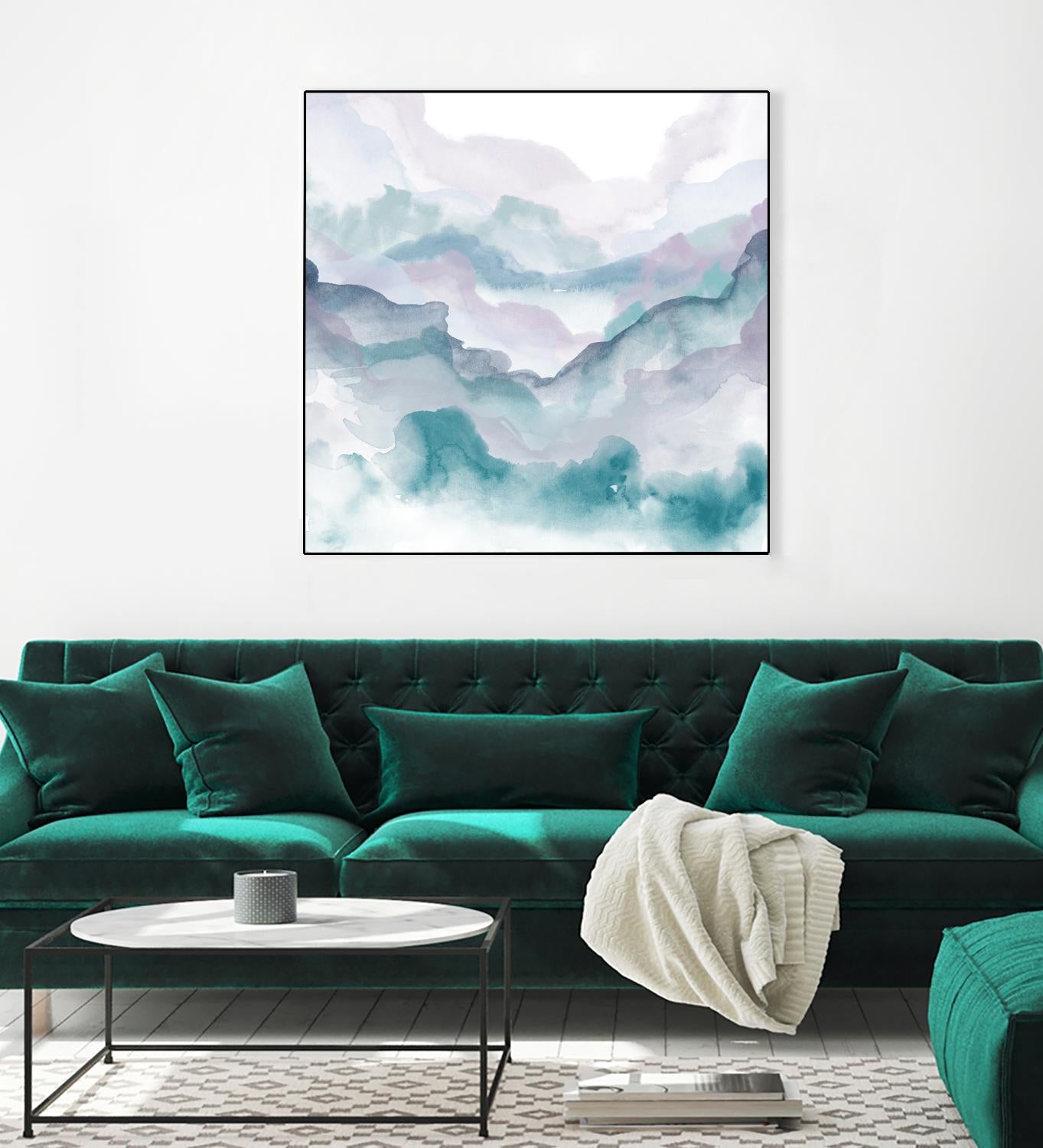 Layers of Spring D by THE Studio on GIANT ART - turquoise abstract