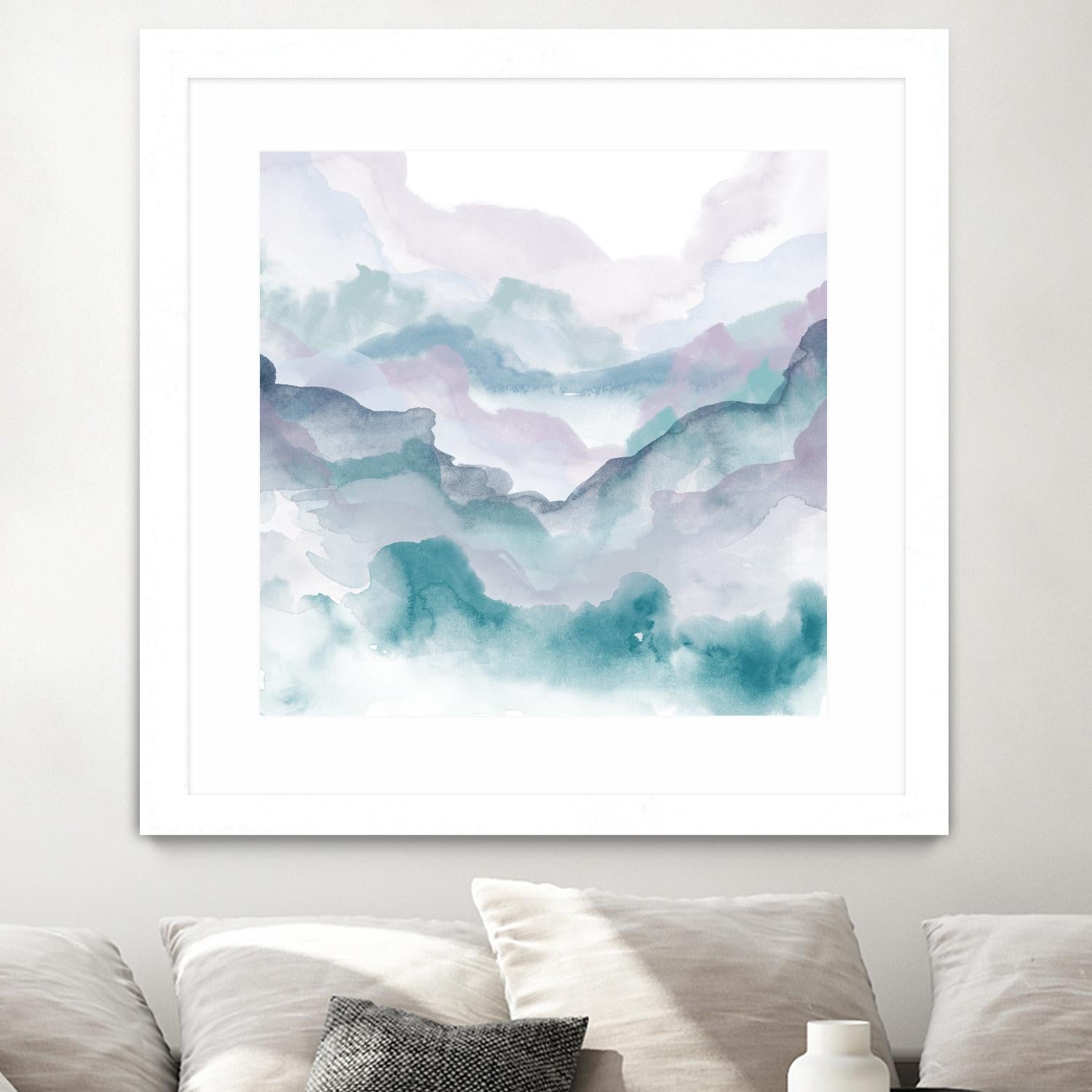 Layers of Spring D by THE Studio on GIANT ART - turquoise abstract