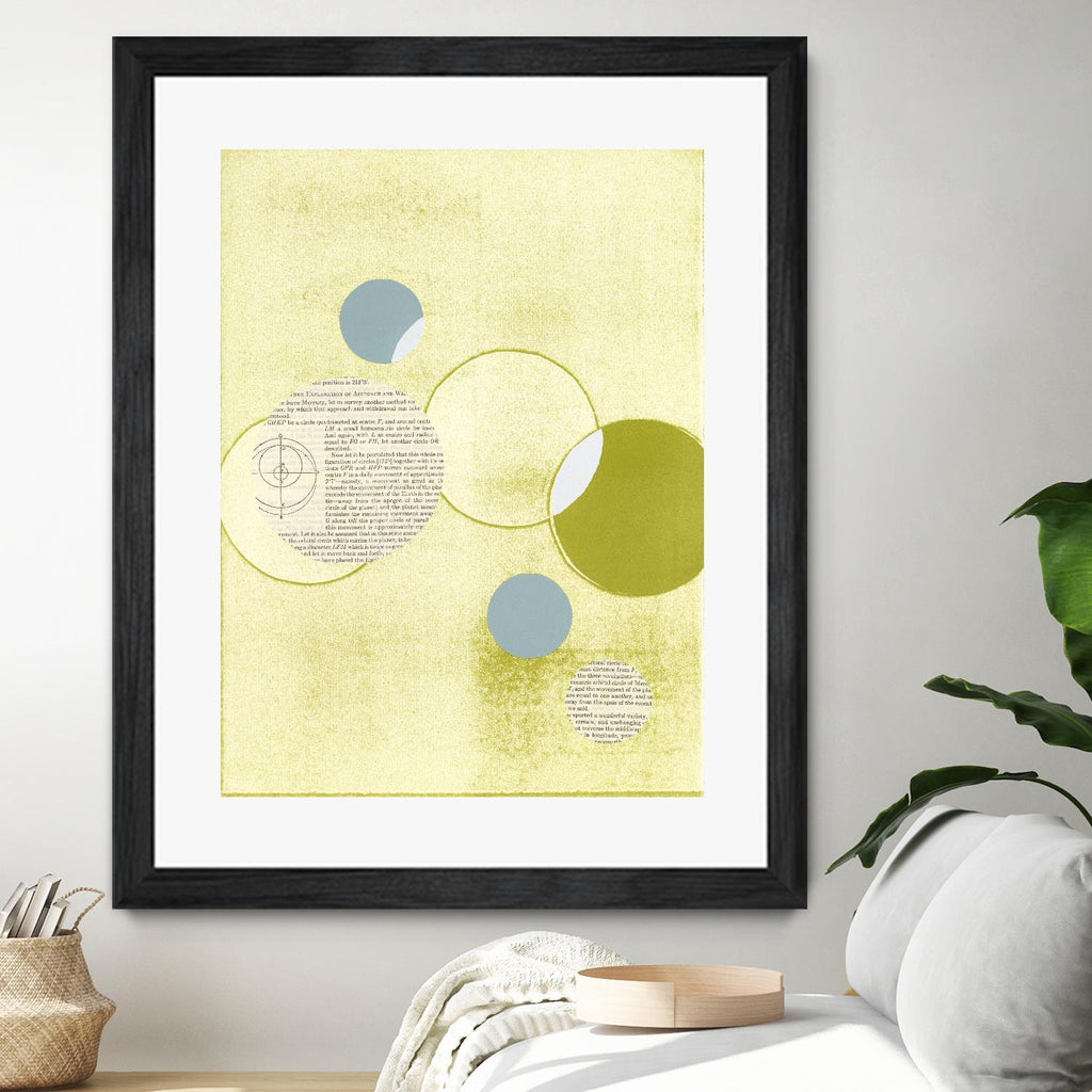 Light Lime Word Bubble de Mary Margaret Briggs sur GIANT ART - abstrait vert