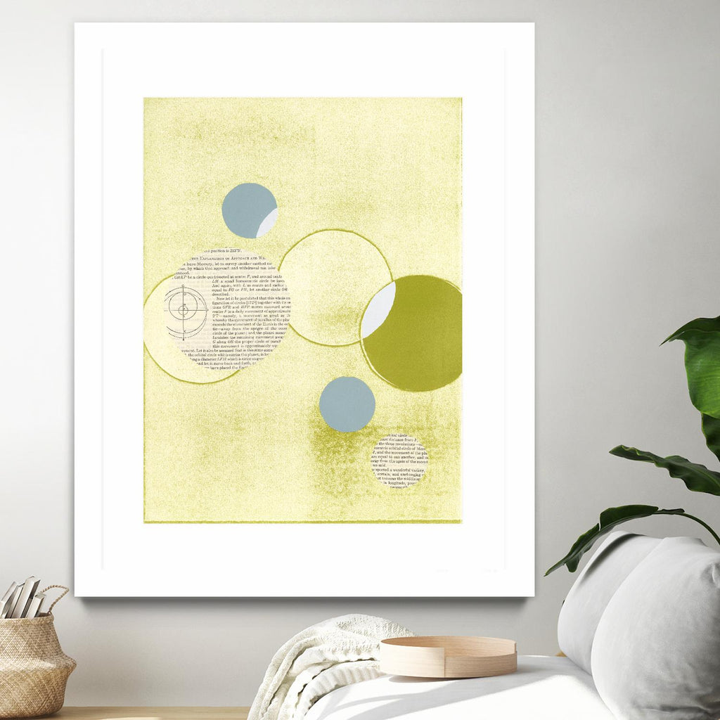 Light Lime Word Bubble de Mary Margaret Briggs sur GIANT ART - abstrait vert