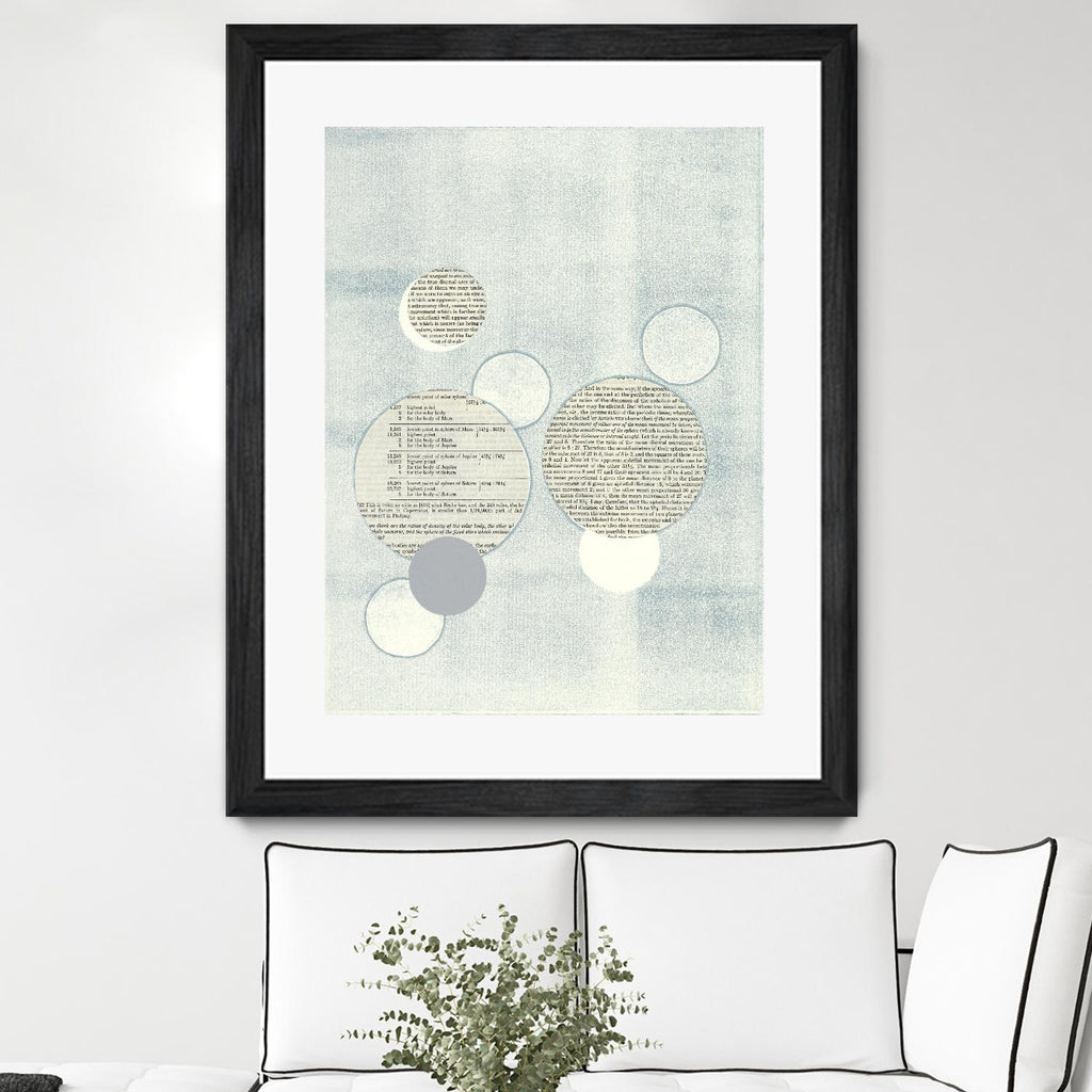 Light Blue Word Bubble by Mary Margaret Briggs on GIANT ART - grey abstract