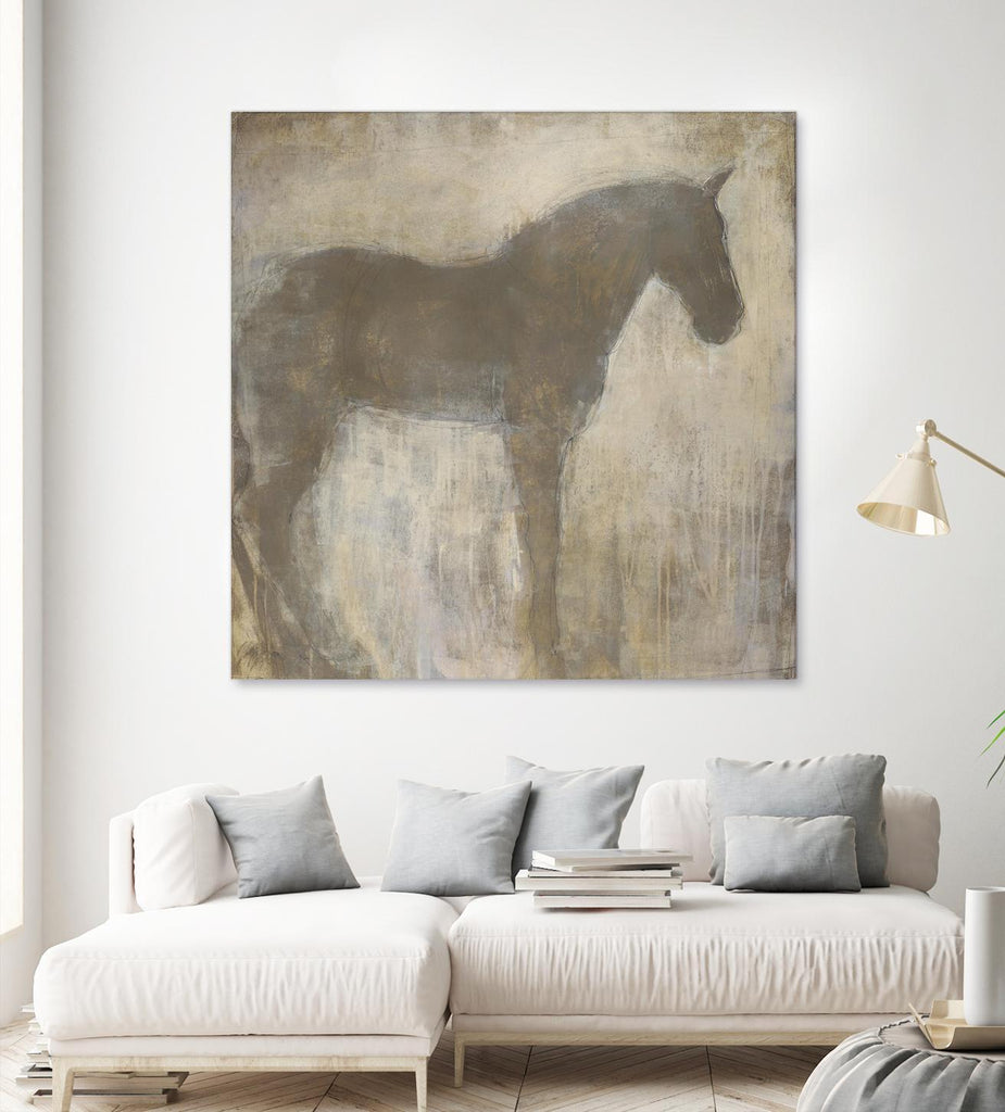 Empreinte équine 1 par Harris, Maeve Harris sur GIANT ART - animaux beige cheval