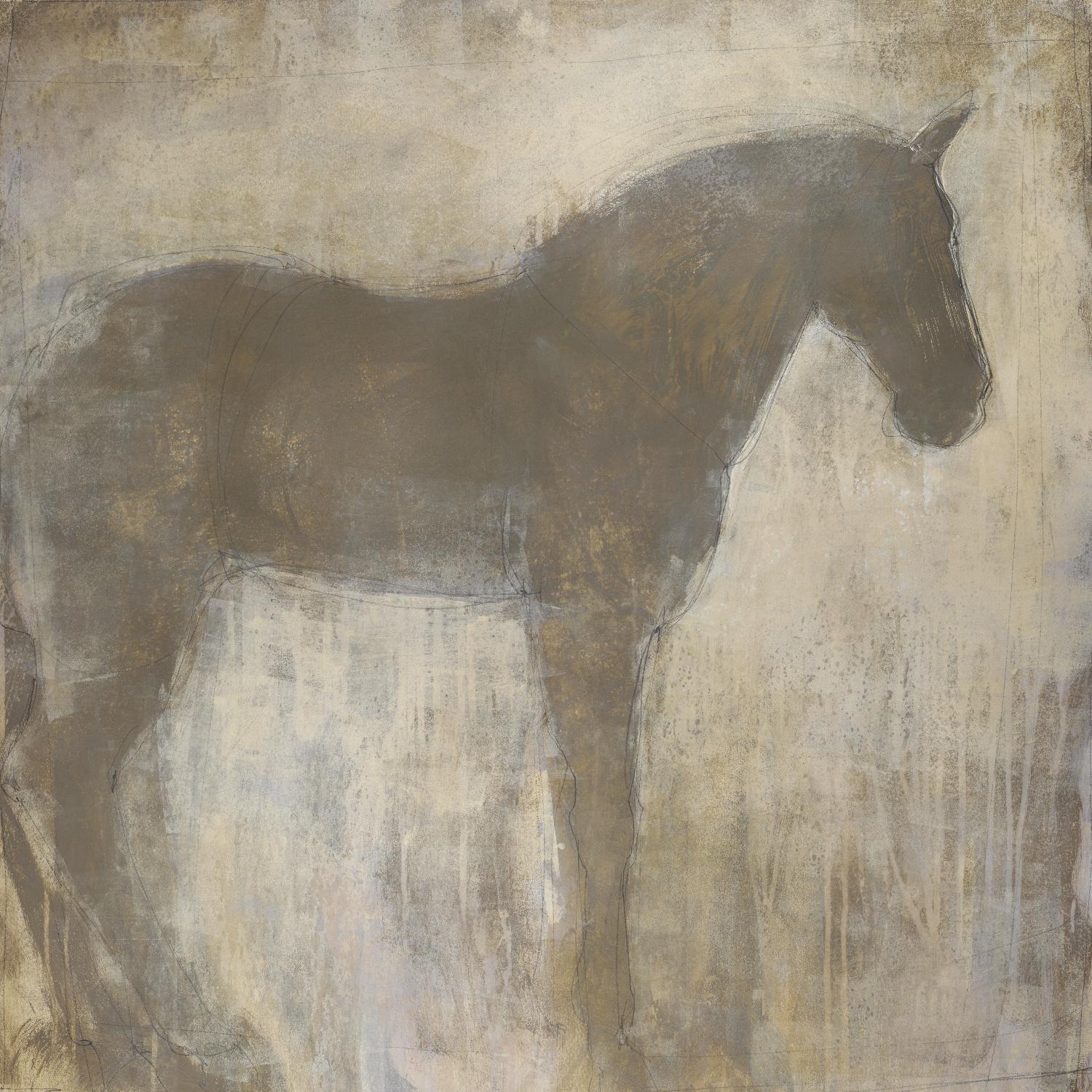 Empreinte équine 1 par Harris, Maeve Harris sur GIANT ART - animaux beige cheval