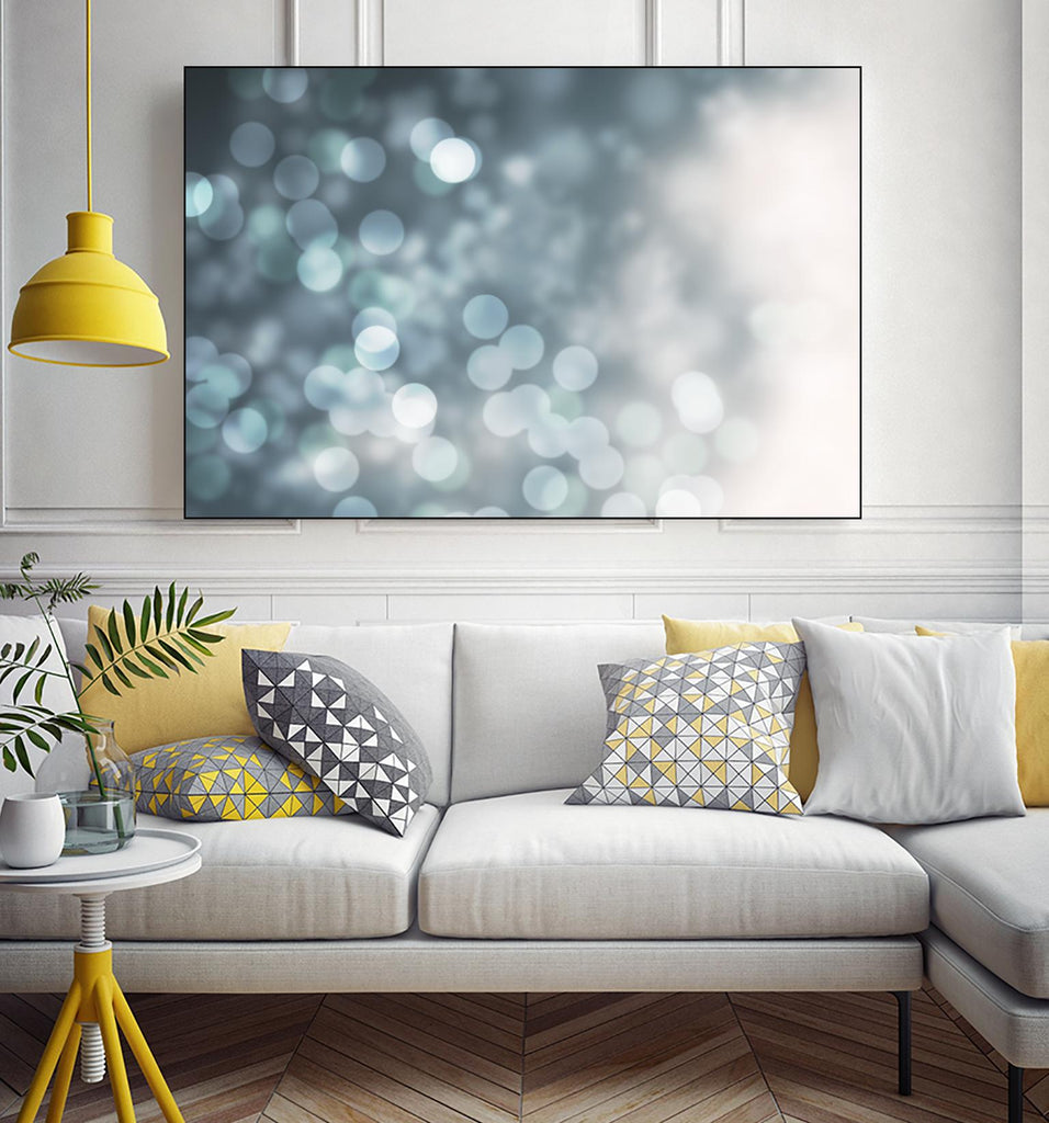 Dreamy Bokeh Midnight by THE Studio on GIANT ART - white abstract