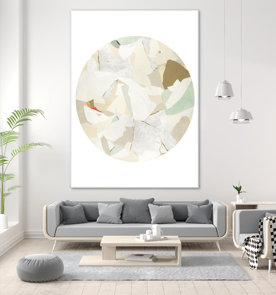 Radial Bliss 2 par KG Studio sur GIANT ART - cercle abstrait beige