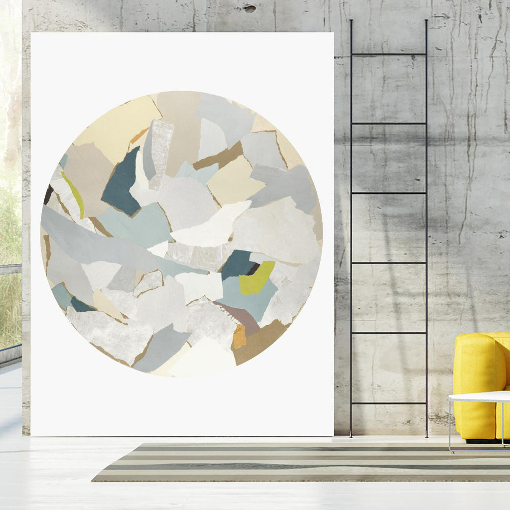 Radial Bliss 4 par KG Studio sur GIANT ART - cercle abstrait beige