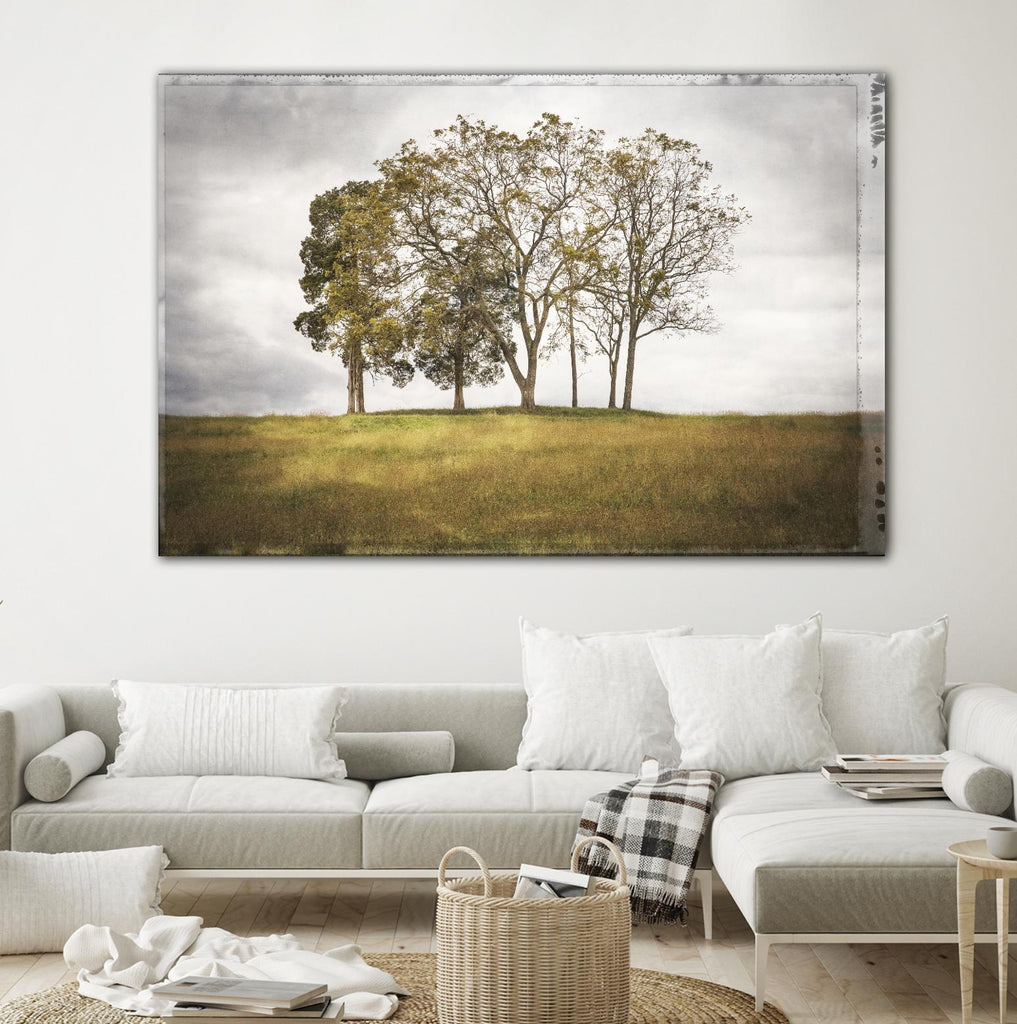 Three Trees by Lillis Werder on GIANT ART - gold landscape