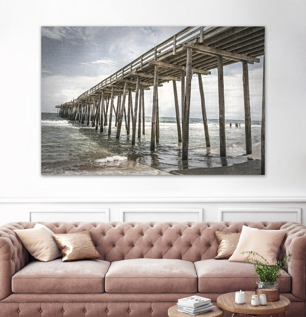 Old Wooden Pier by Lillis Werder on GIANT ART - brown sea scene