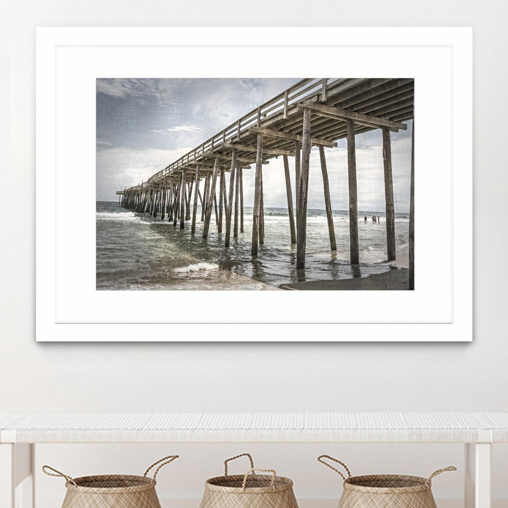 Old Wooden Pier by Lillis Werder on GIANT ART - brown costal