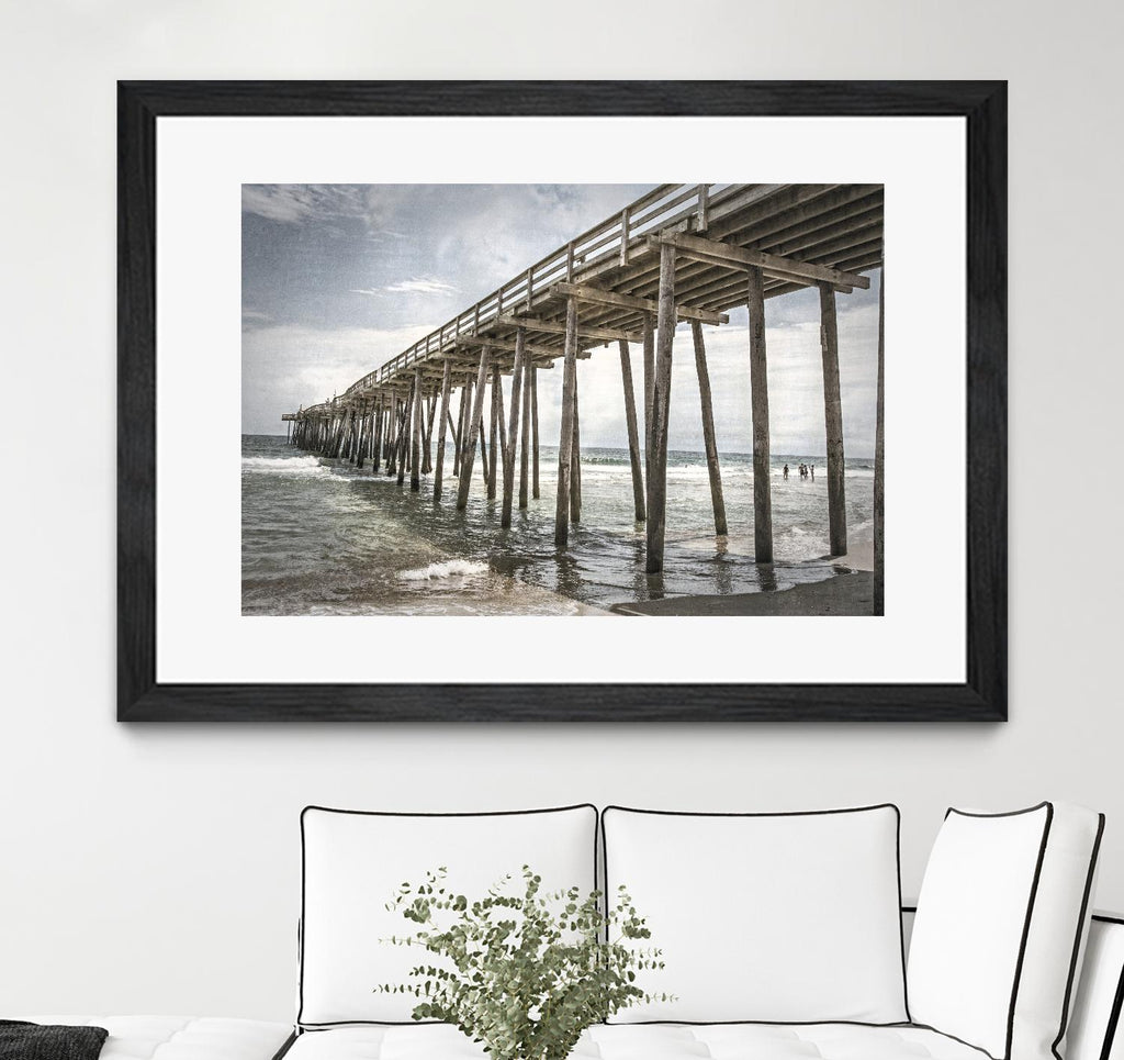 Old Wooden Pier by Lillis Werder on GIANT ART - brown costal
