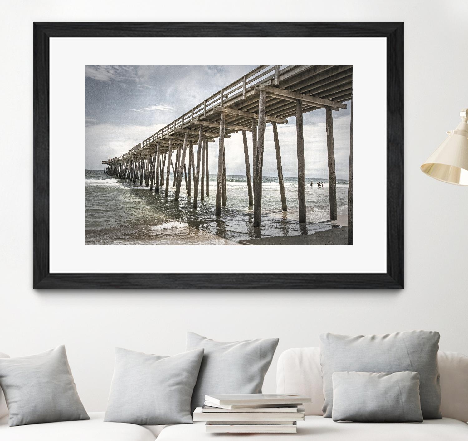 Old Wooden Pier by Lillis Werder on GIANT ART - brown costal